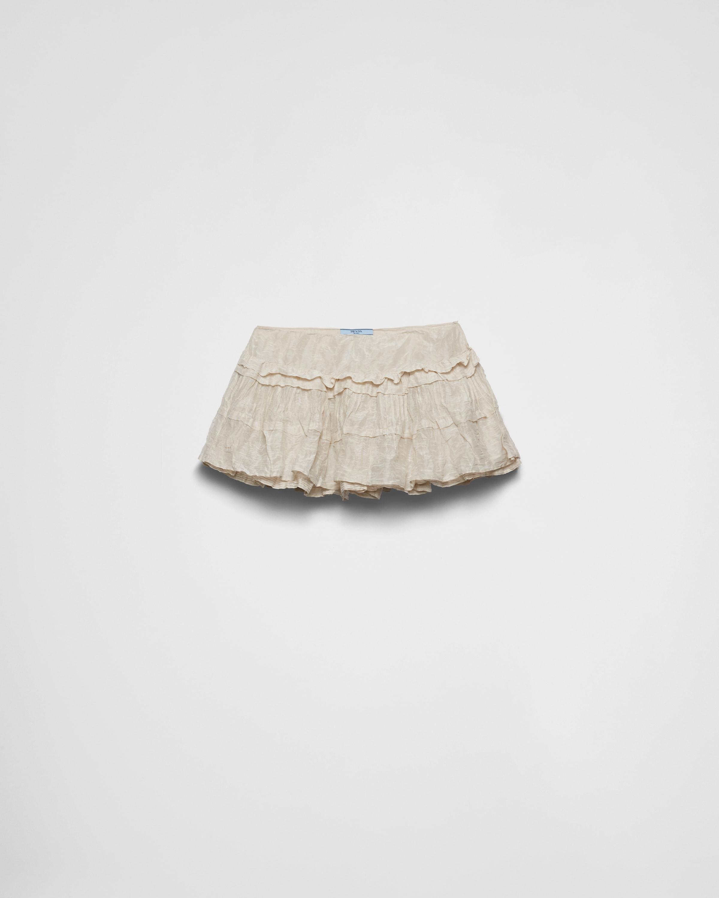 Antiqued silk miniskirt Product Image