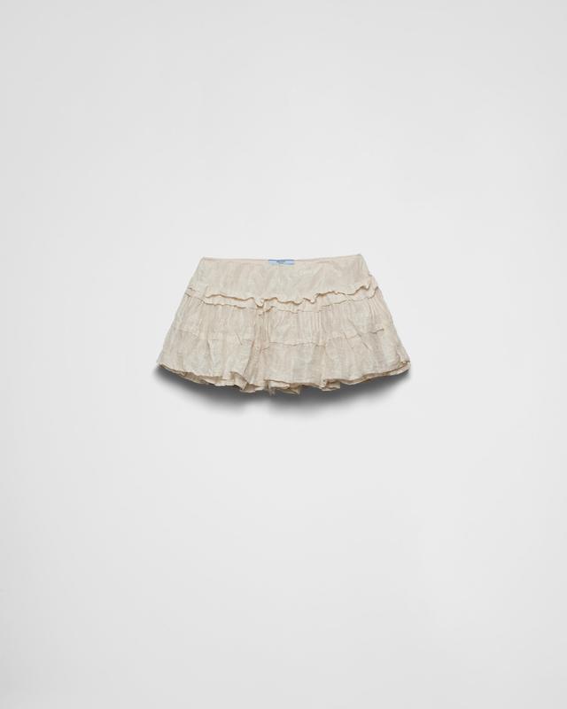 Antiqued silk miniskirt Product Image