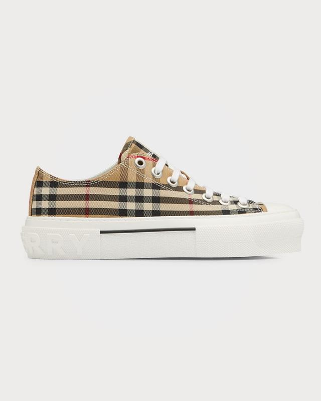 Womens Jack Plaid Cotton Logo Sneakers Product Image