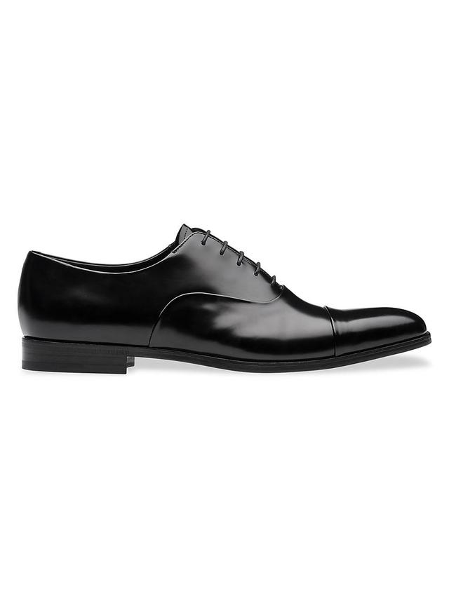 Mens Brushed Leather Laced Oxford Shoes Product Image