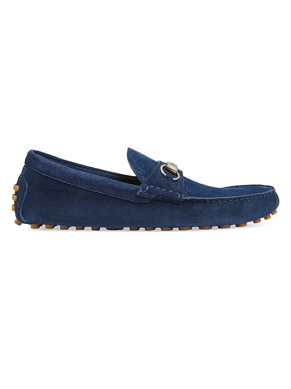 Men's Byorn Guccisima Suede Bit Loafers Product Image