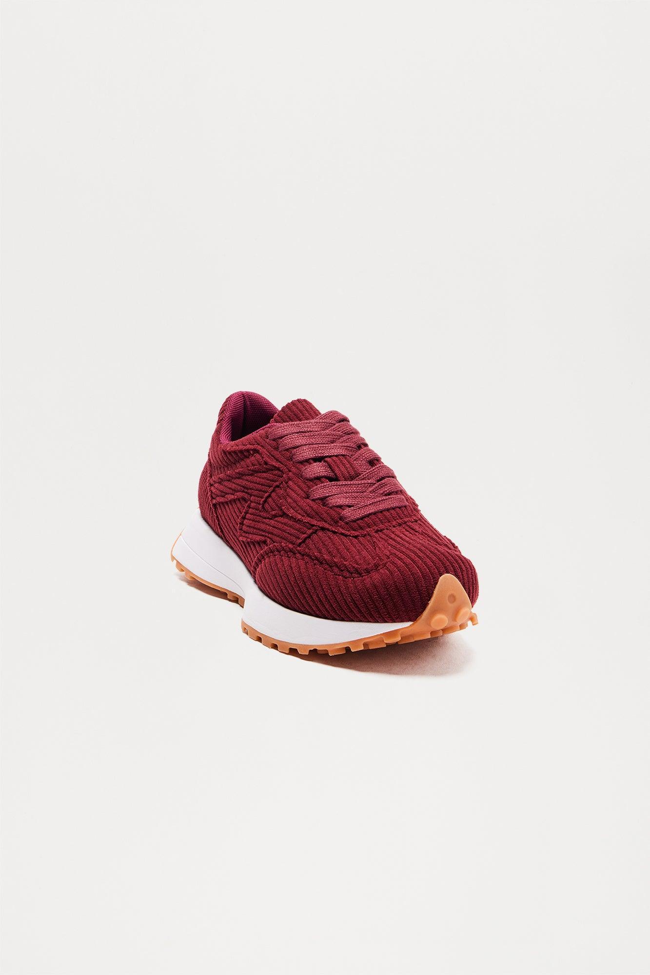 Dara Platform Sneakers - Burgundy Product Image