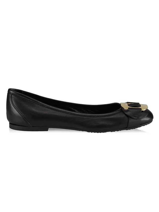 Womens Chany Leather Ballet Flats Product Image