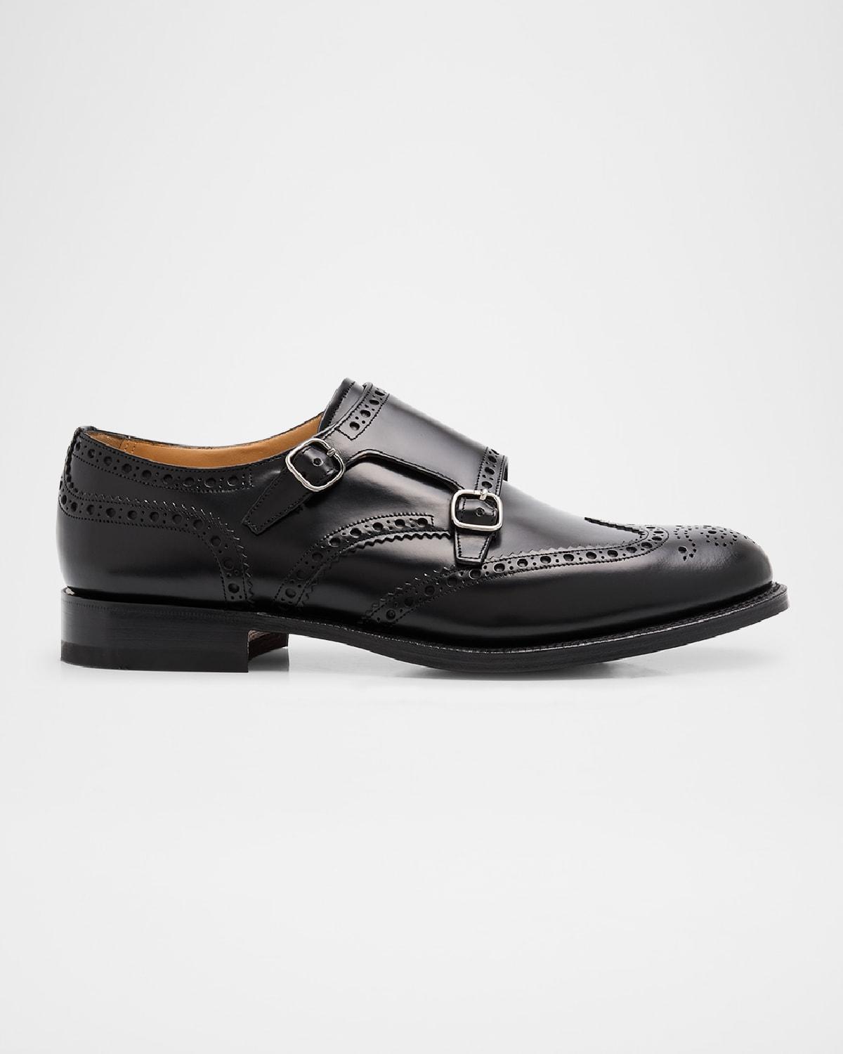 Mens Pitchford Leather Double-Monk Strap Loafers Product Image