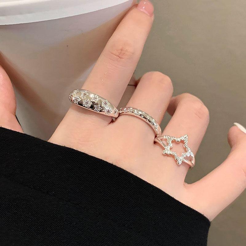 Star Rhinestone Open Ring Product Image