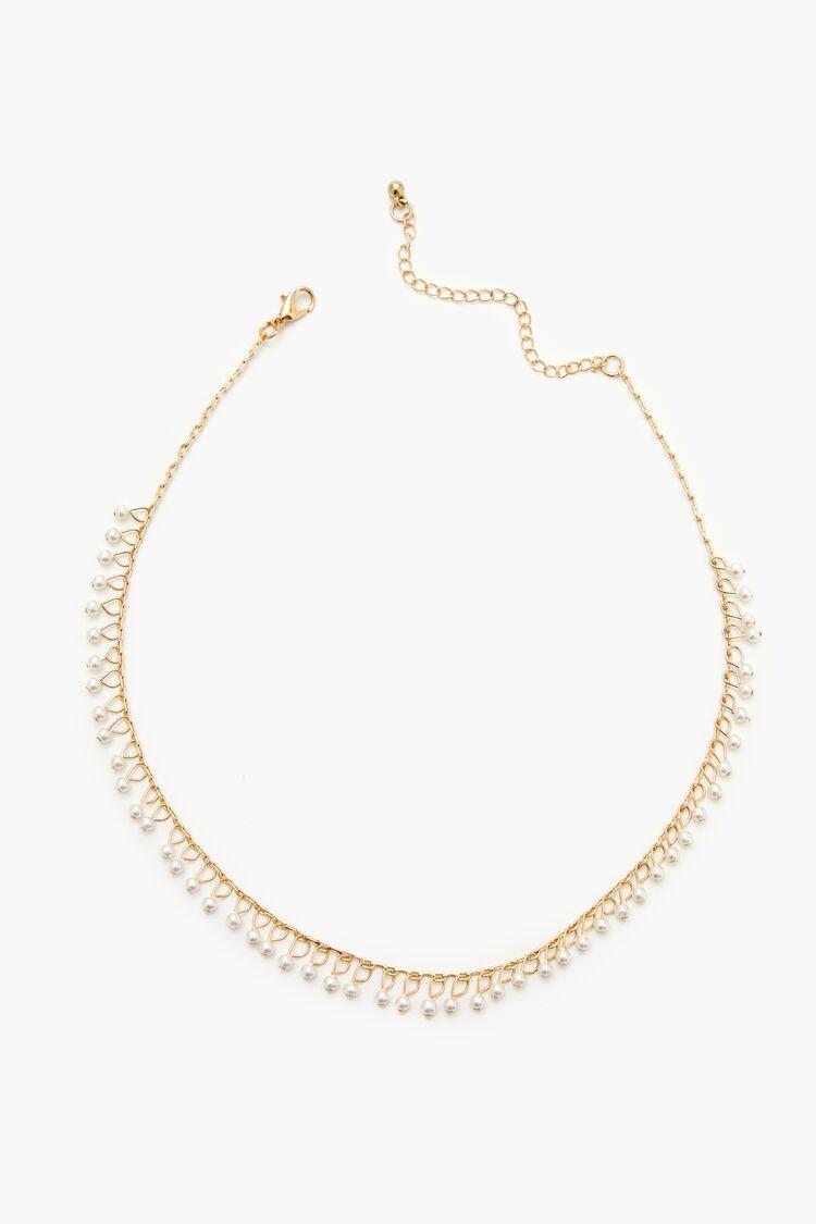 Faux Pearl Charm Choker Necklace | Forever 21 Product Image