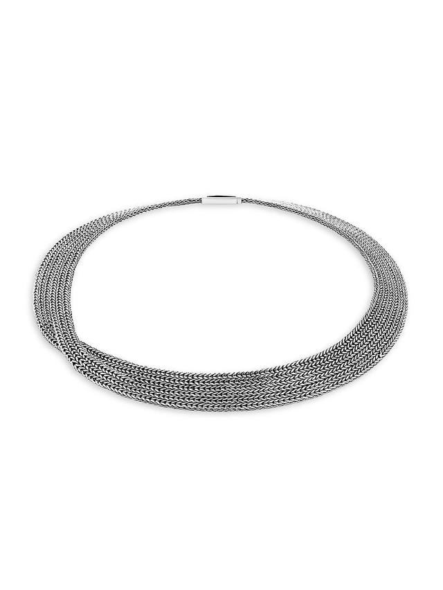 Womens Chain Classic Sterling Silver Wrap Chain Necklace Product Image