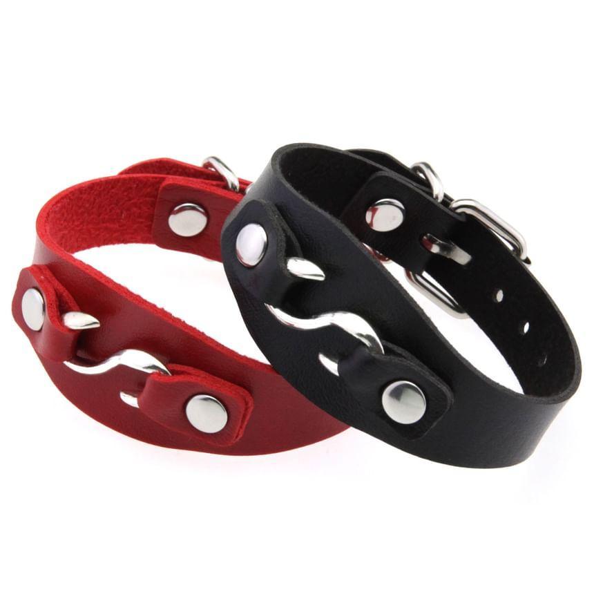 Hook Faux Leather Bracelet Product Image