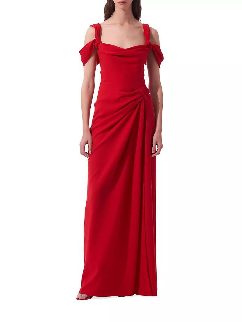 Ruched Off-the-Shoulder Gown Product Image