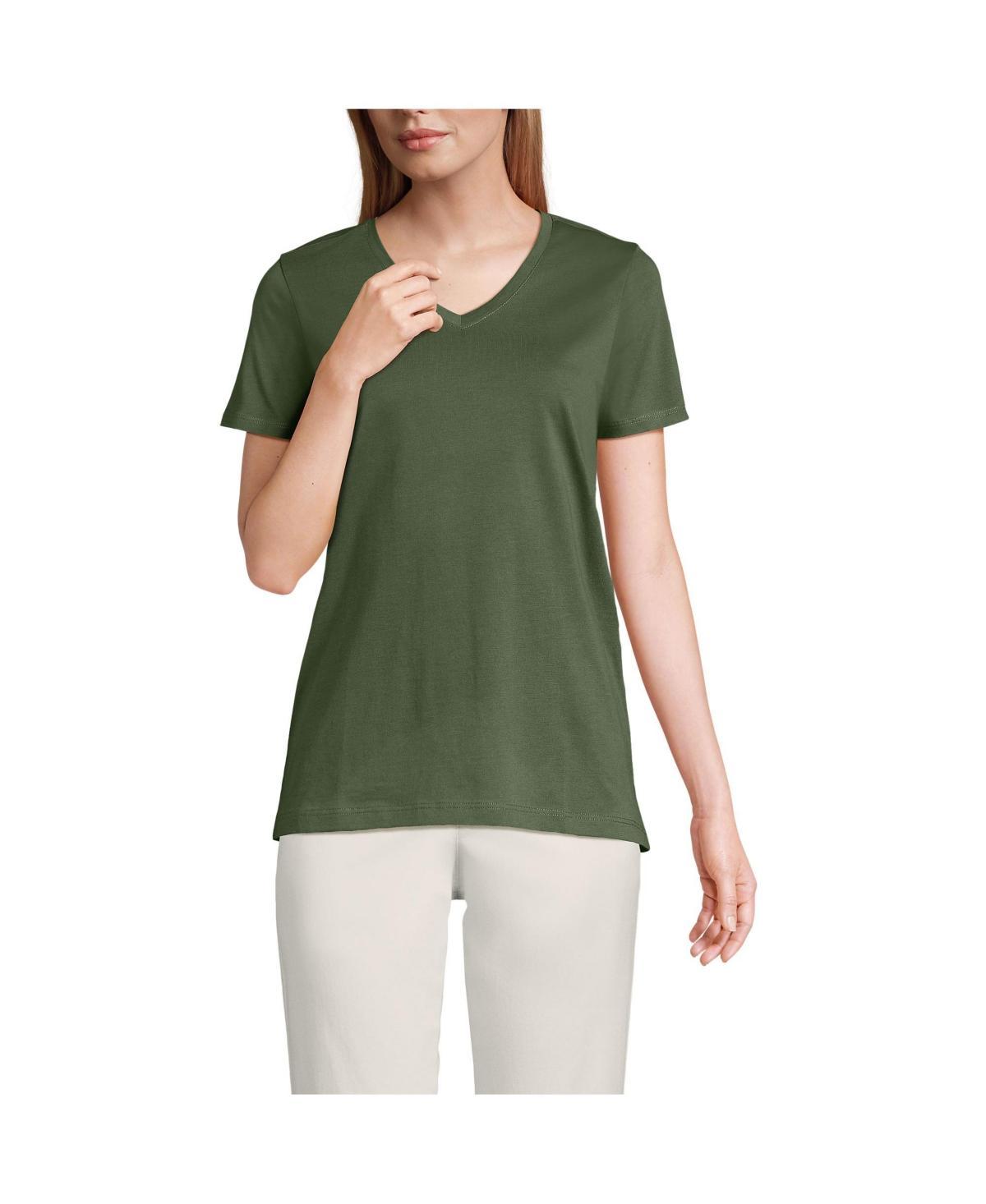 Lands End Womens Tall Relaxed Supima Cotton V-Neck T-Shirt Product Image