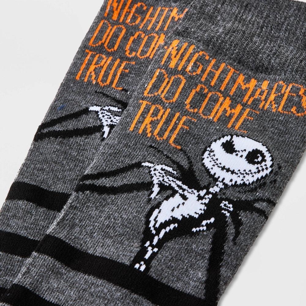 Women's Disney The Nightmare Before Christmas "Nightmares Do Come True" Knee High Socks - Charcoal Heather 4-10 Product Image