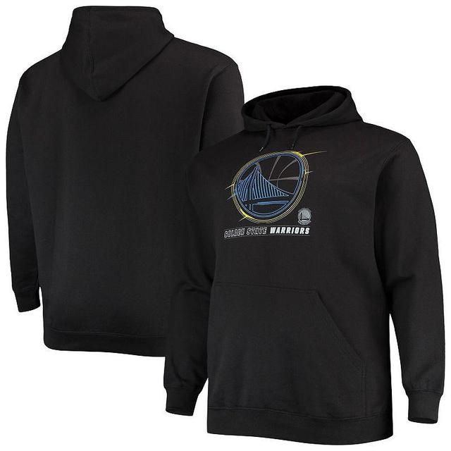 Mens Heathered Gray Golden State Warriors Big & Tall Heart & Soul Pullover Hoodie Product Image