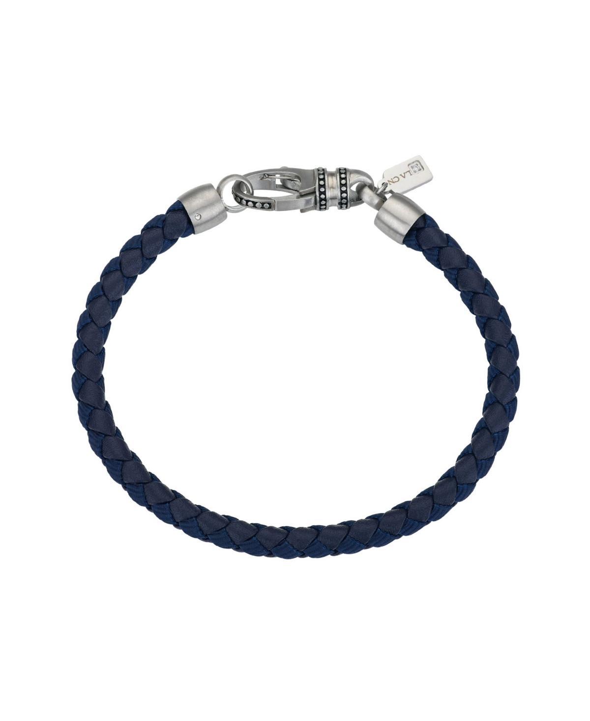 Mens Stainless Steel Leather Bracelet Product Image