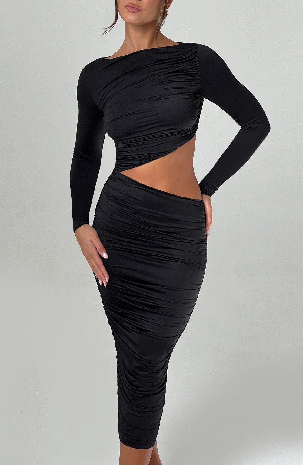 Rylee Midi Dress - Black Product Image