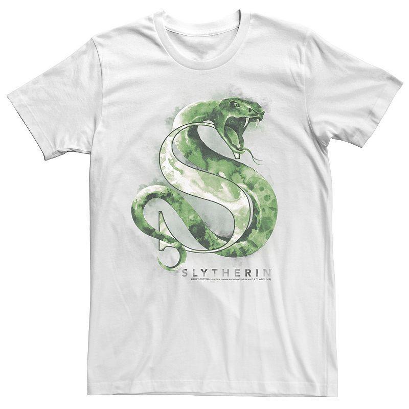 Mens Harry Potter Slytherin House Watercolor Tee Silver Product Image