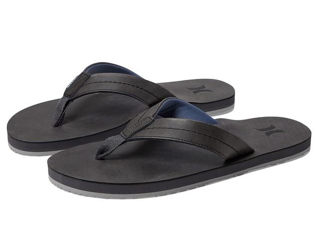 Hurley One Only Leather Sandals (Ion Grey) Men's Shoes Product Image