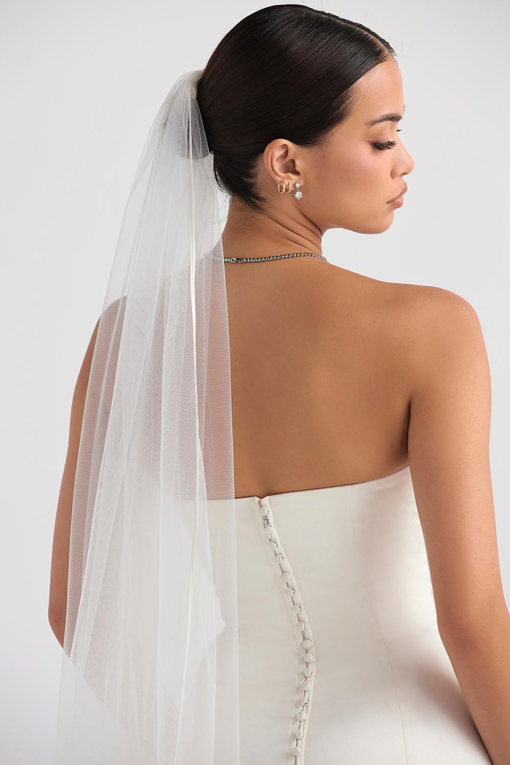 Simone White Soft Tulle Veil Product Image