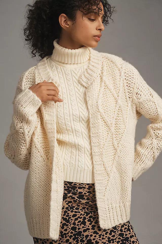 FRNCH Chunky Stitch Cardigan Sweater Product Image