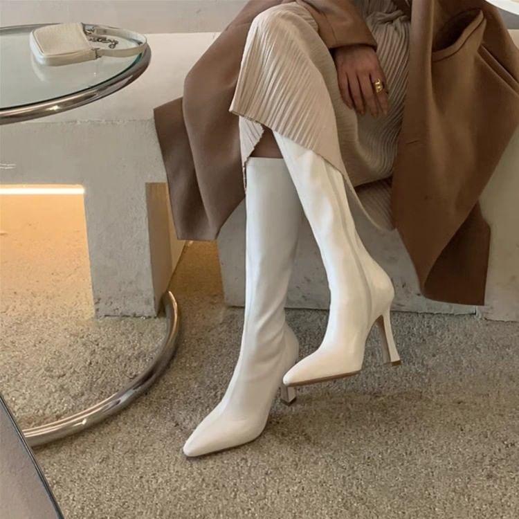 Pointed Toe High Heel Knee High Boots Product Image