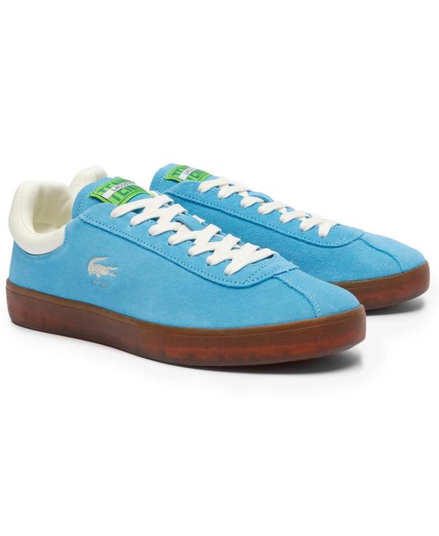 Lacoste Mens Baseshot Lace-Up Court Sneakers - Blue Product Image