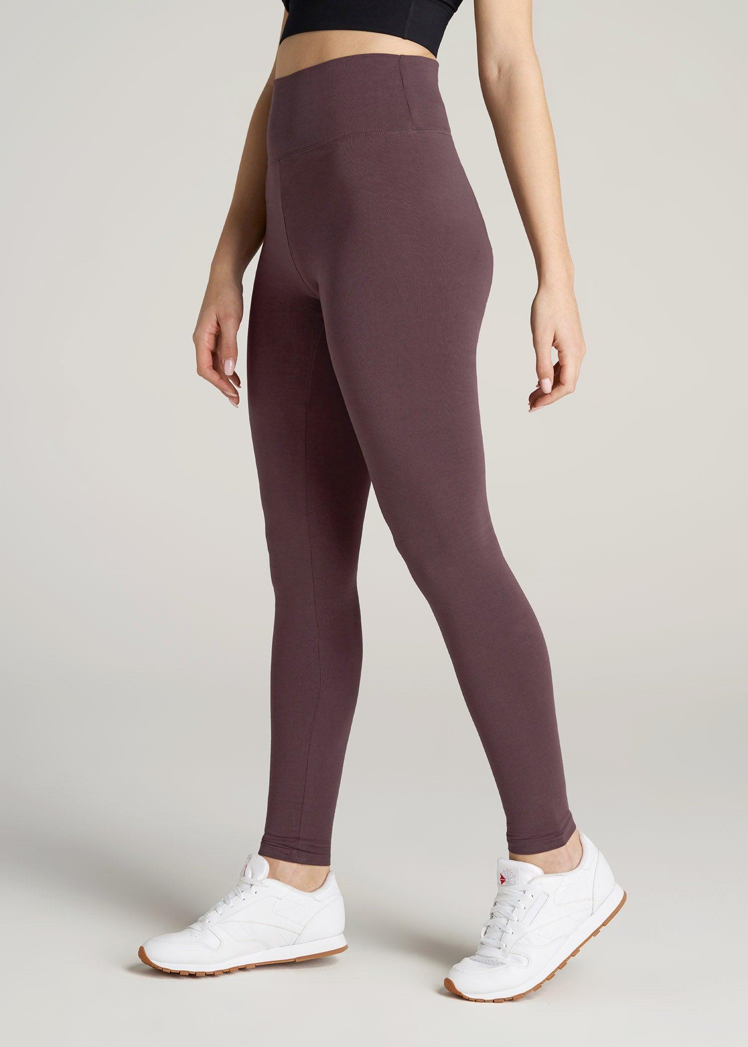 Women's Tall Cotton Leggings in Dusty Merlot Product Image