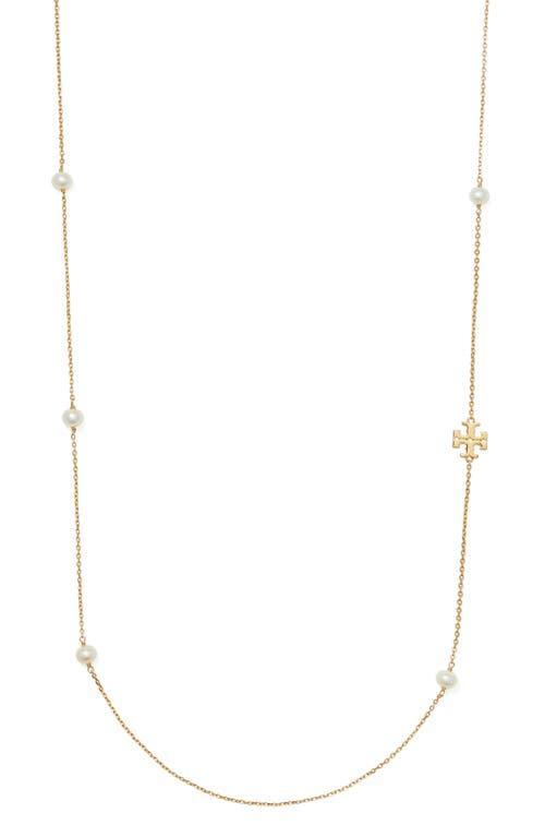 Womens Kira 18K Gold-Plated & Cultured Pearl Long Necklace Product Image