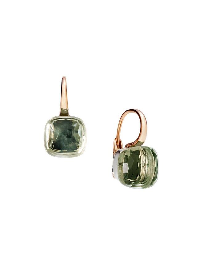 Womens Nudo Two-Tone 18K Gold & Prasiolite Drop Earrings Product Image