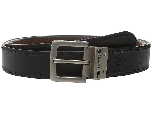 Carhartt Oil Finish Leather Reversible Belt (BrownNickel Roller Finish) Belts Product Image