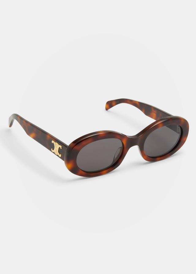 CELINE Triomphe 52mm Oval Sunglasses Product Image