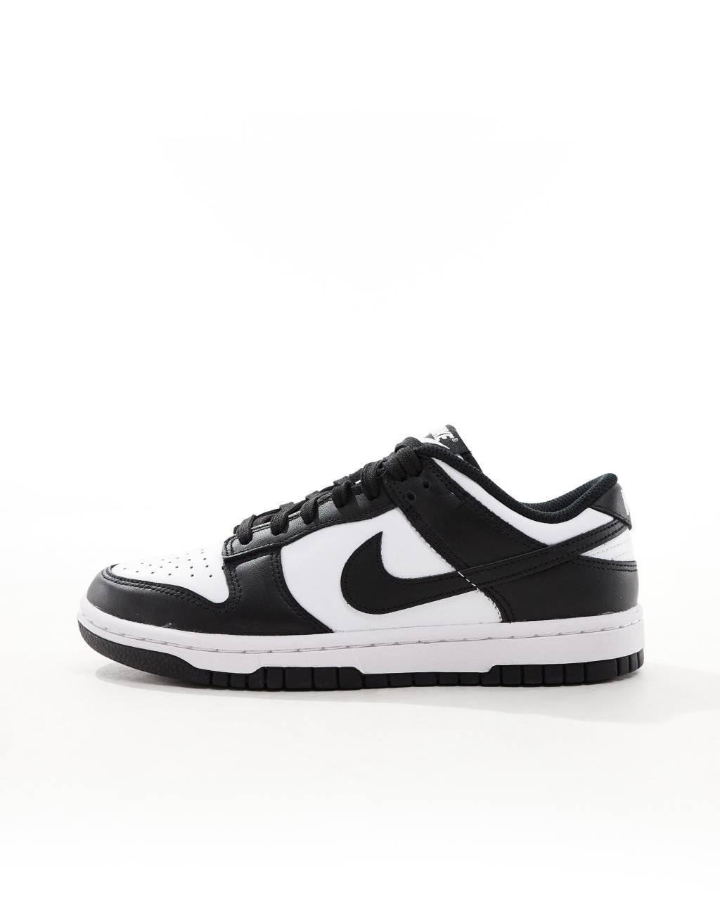 Nike Dunk Low panda sneakers in black and white Product Image