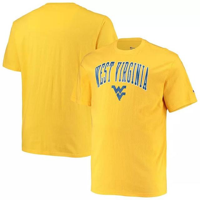 Mens Champion Gold West Virginia Mountaineers Big and Tall Arch Over Wordmark T-shirt Product Image