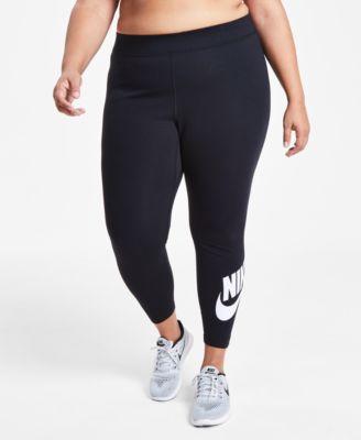 Plus Size Nike High-Waisted Graphic Leggings, Womens Grey Product Image