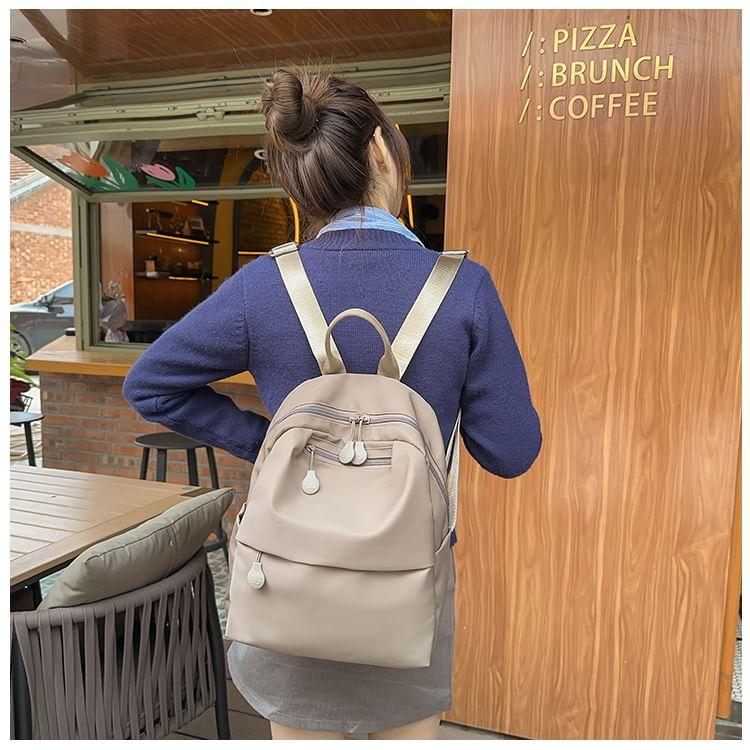 Plain Nylon Laptop Backpack Product Image