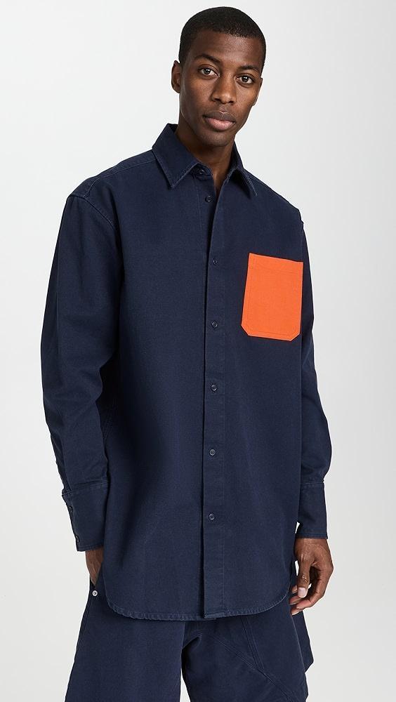 JW Anderson Oversized Contrast Pocket Shirt | Shopbop Product Image