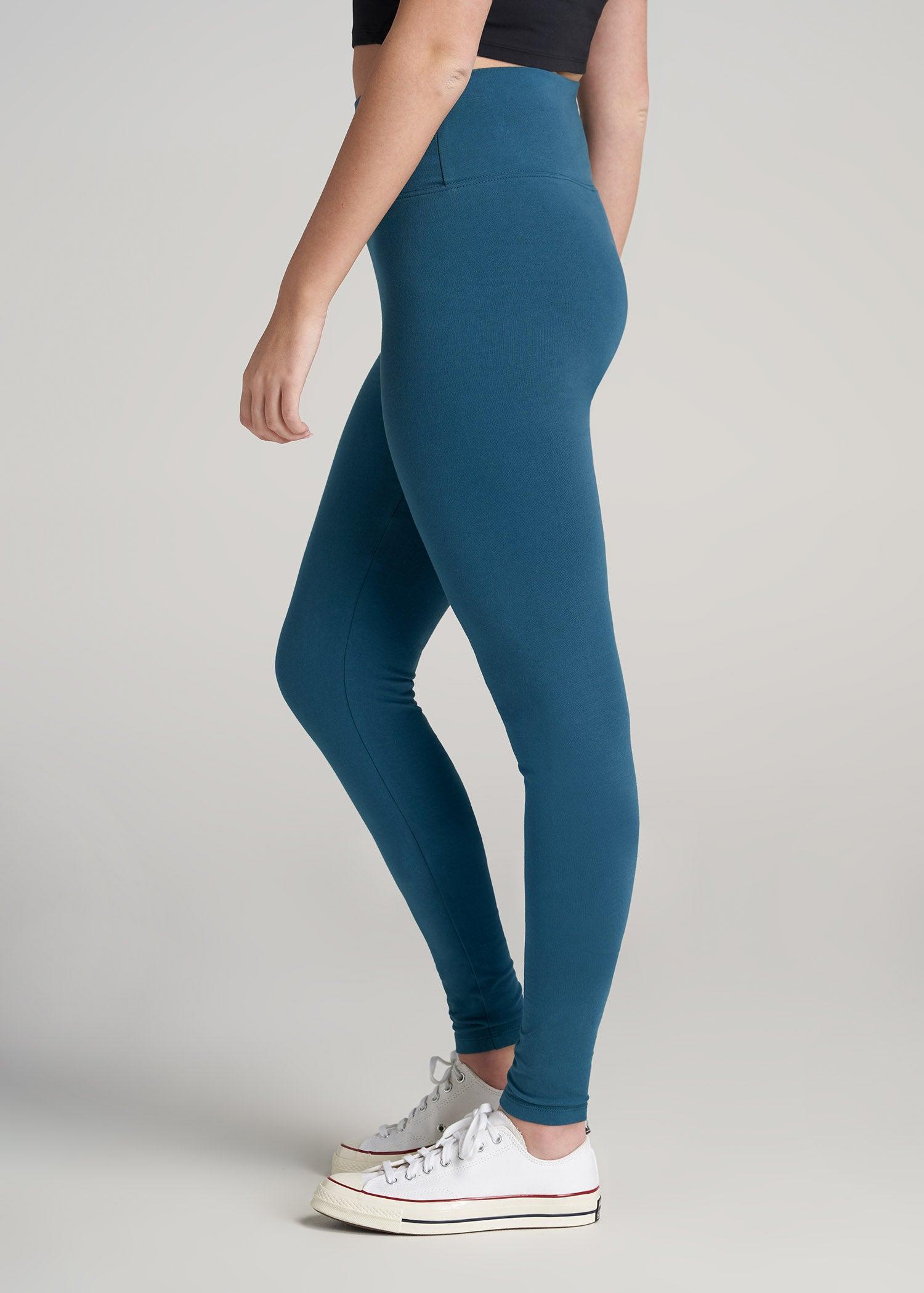 Women's Tall Cotton Leggings in Deep Water Product Image