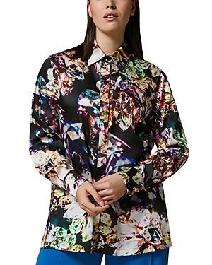 Marina Rinaldi Jewel Print Satin Shirt Product Image