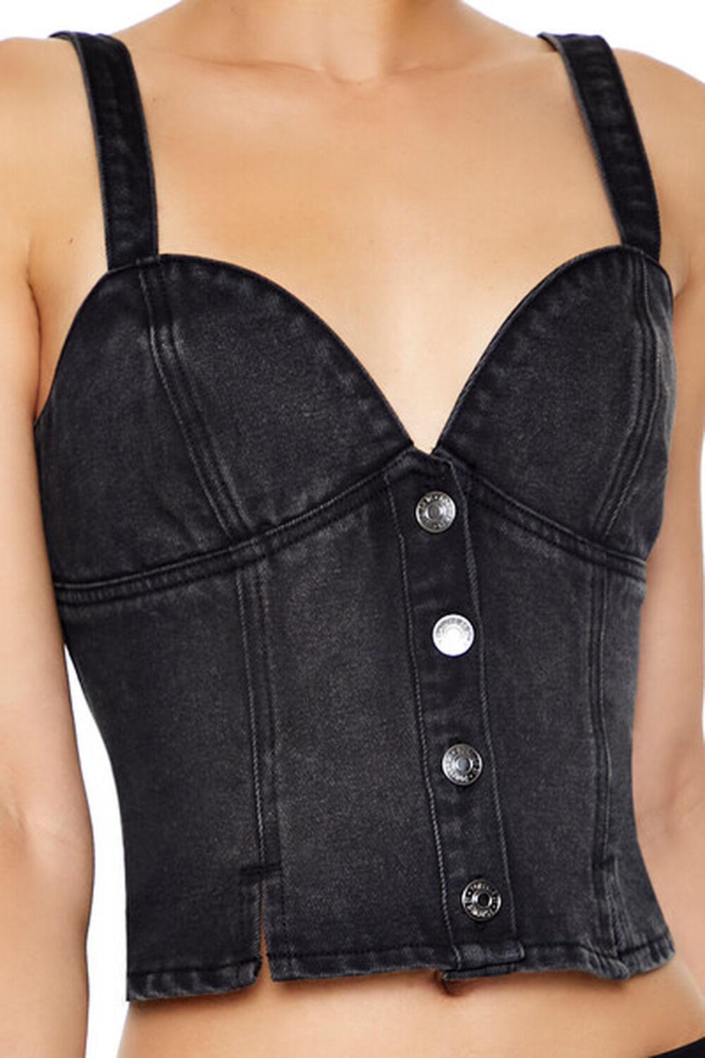 Denim Sweetheart Crop Top | Forever 21 Product Image