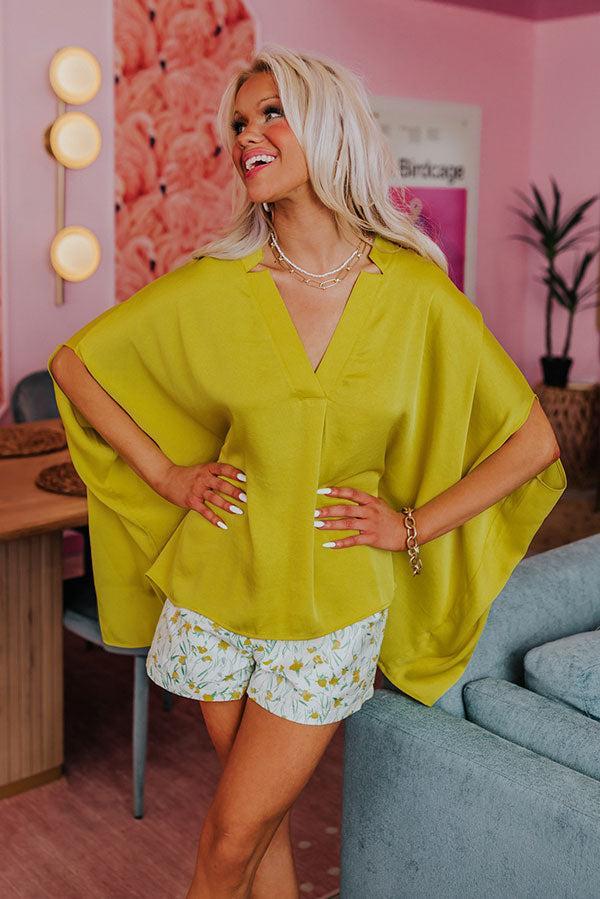 Blissful Beginnings Shift Top In Lime Punch Product Image