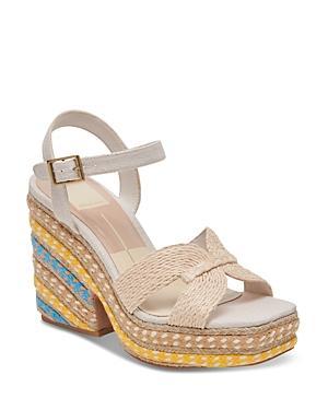 Dolce Vita Cale Woven Raffia Platform Sandal Product Image