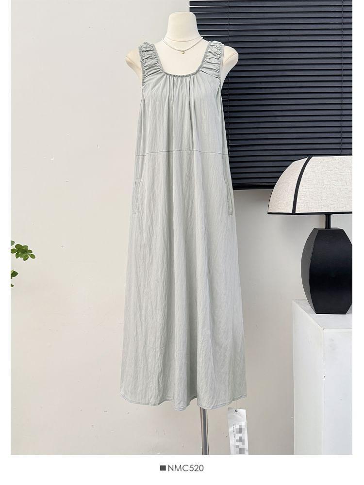 Summer Sleeveless Loose Maxi Dress in 5 Colors Product Image