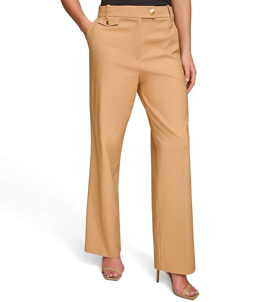 Donna Karan Stretch Wide Leg Tab Waist Pant product image