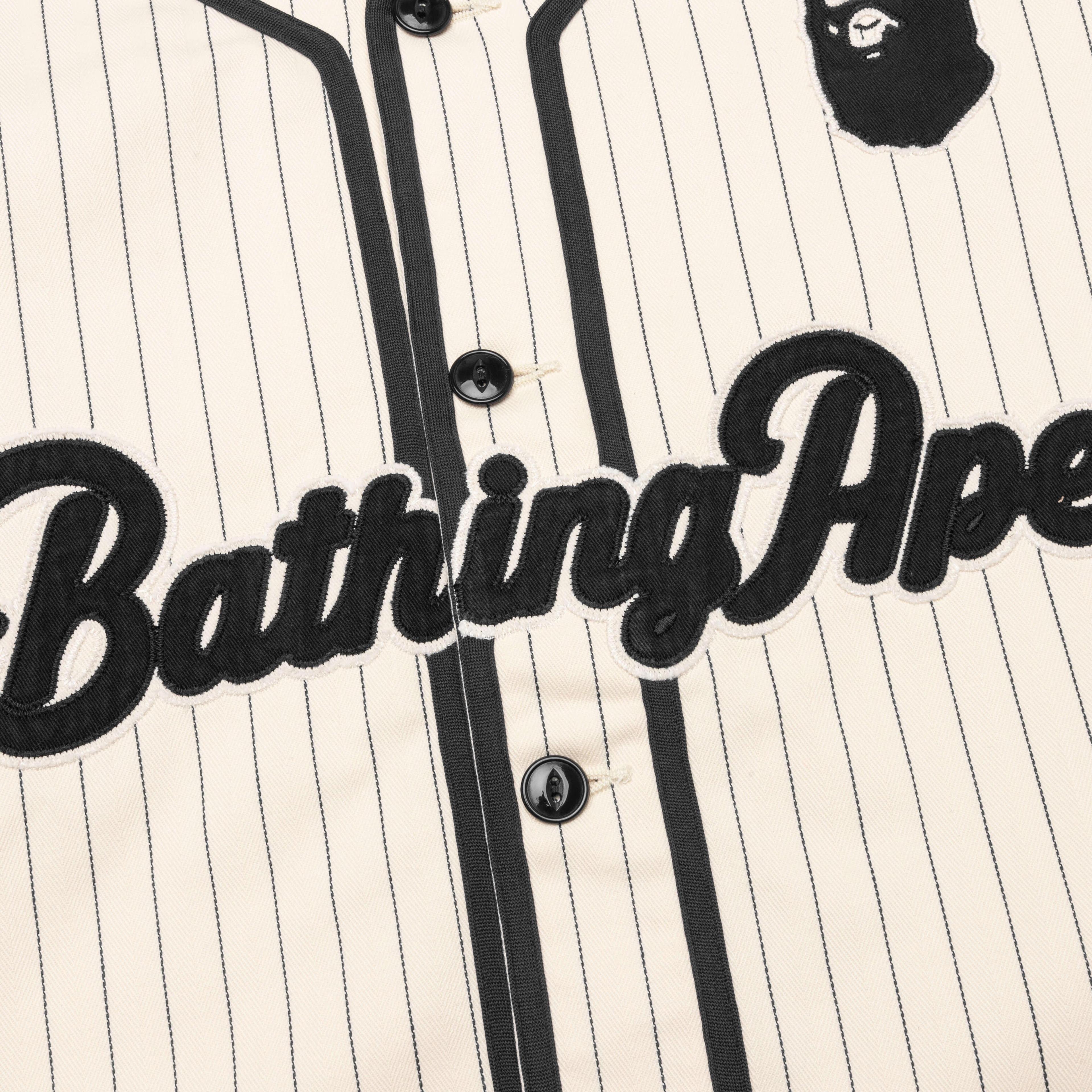 A Bathing Ape Baseball Shirt - Ivory Male Product Image