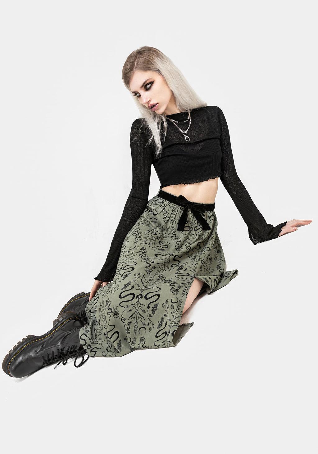 Dominion Snake Print Midi Skirt Product Image