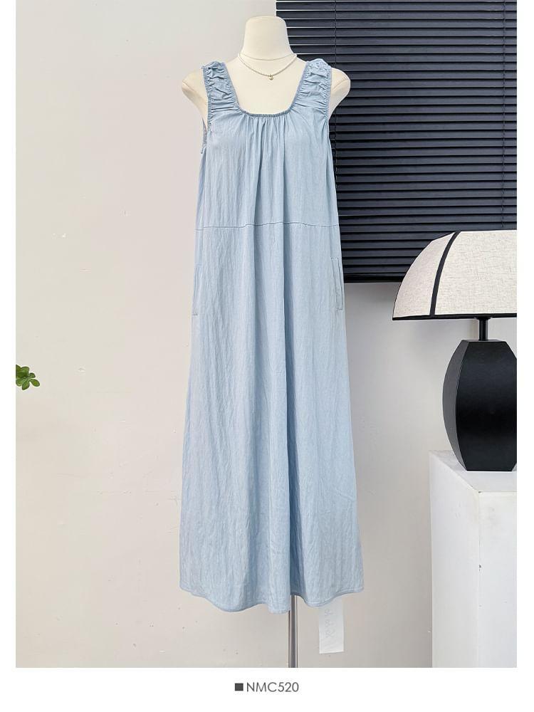 Summer Sleeveless Loose Maxi Dress in 5 Colors Product Image