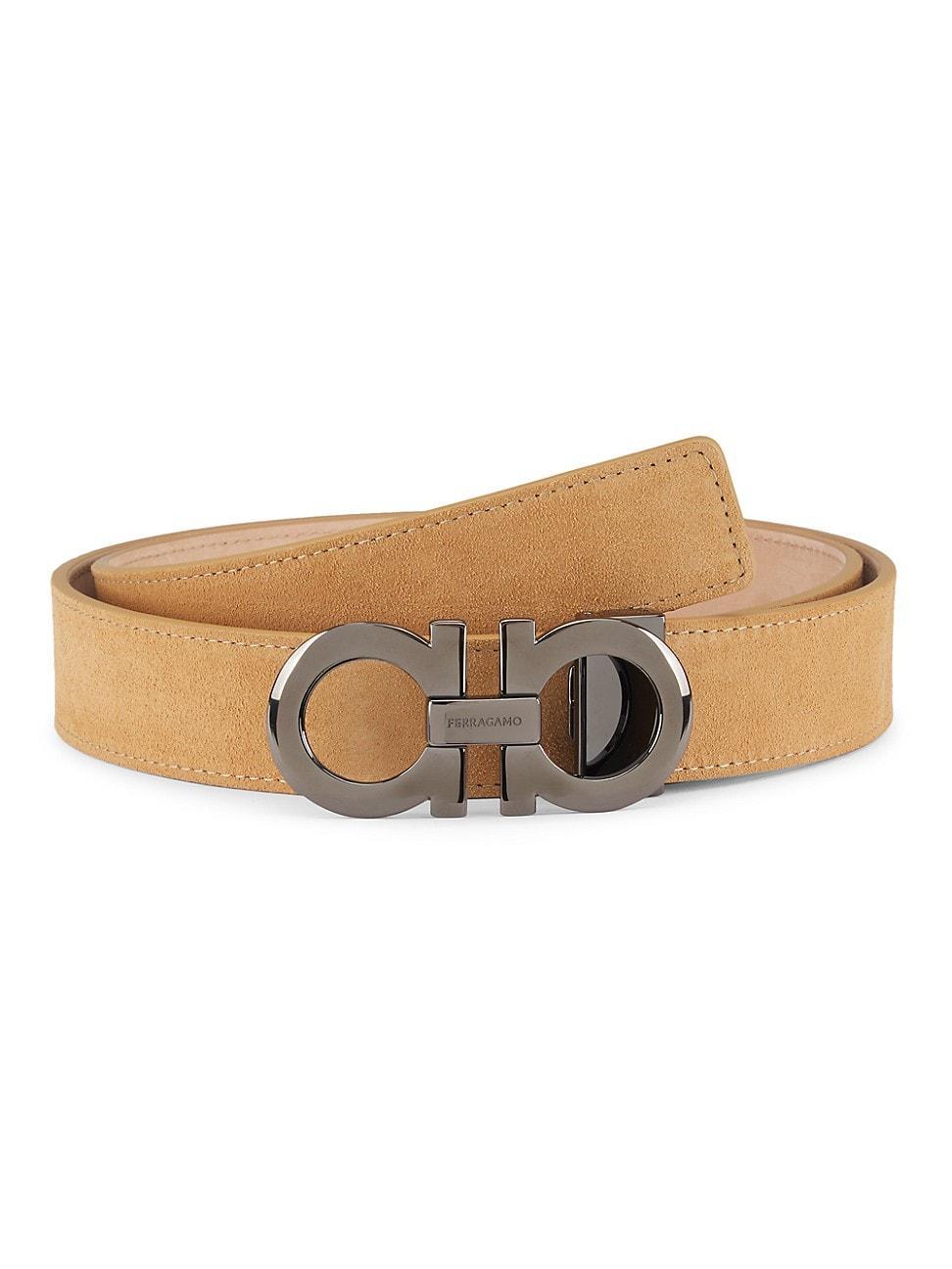 Mens Cut-to-Size Gancini Leather Belt Product Image