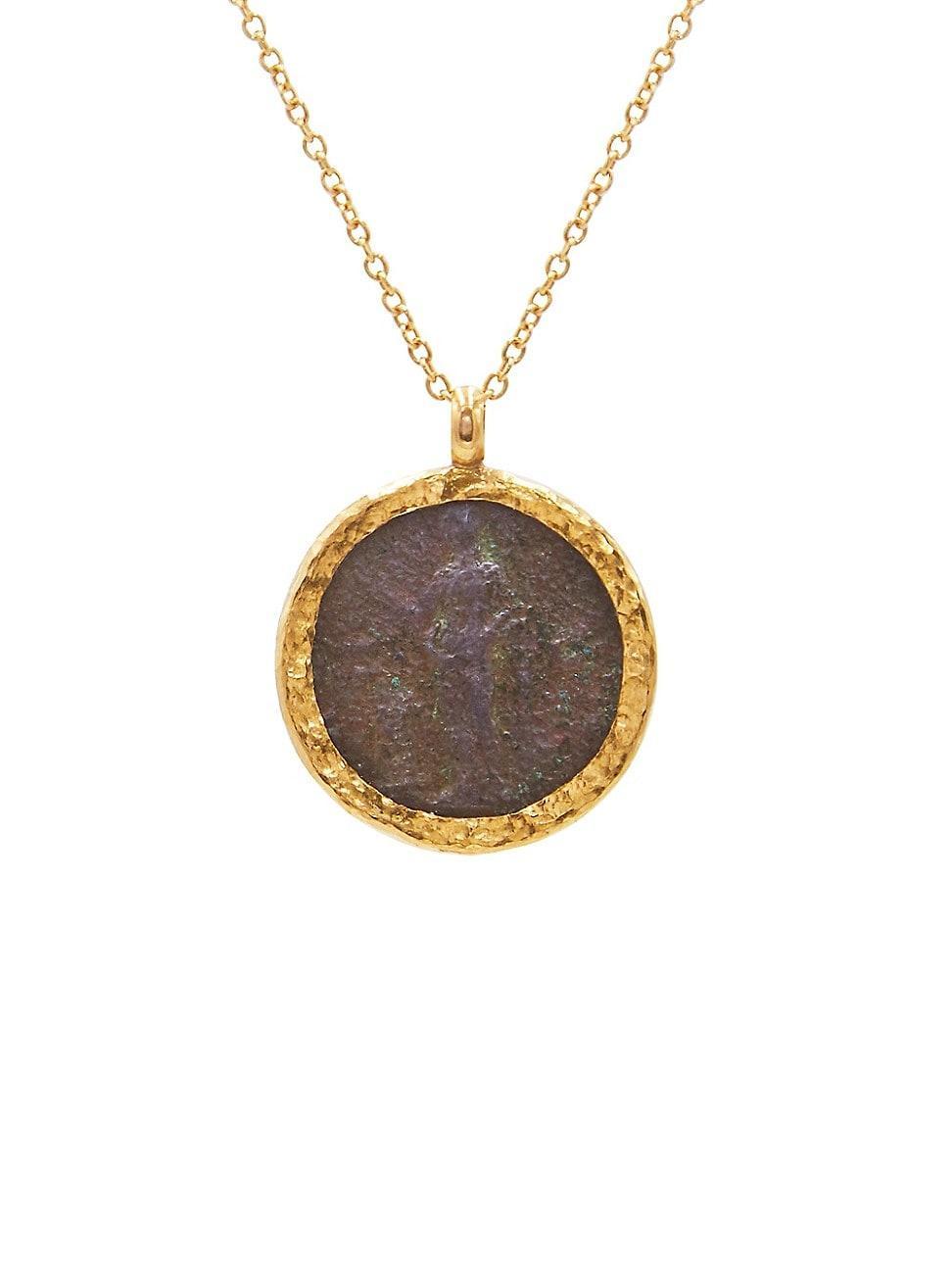 Womens Antiquities 18K, 22K & 24K Yellow Gold Roman Coin Pendant Necklace Product Image