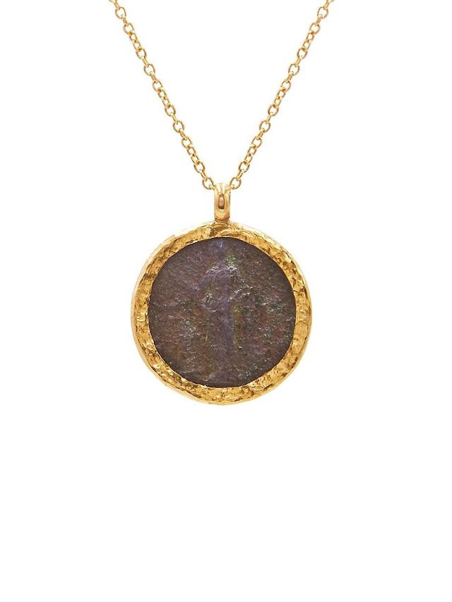 Womens Antiquities 18K, 22K & 24K Yellow Gold Roman Coin Pendant Necklace Product Image