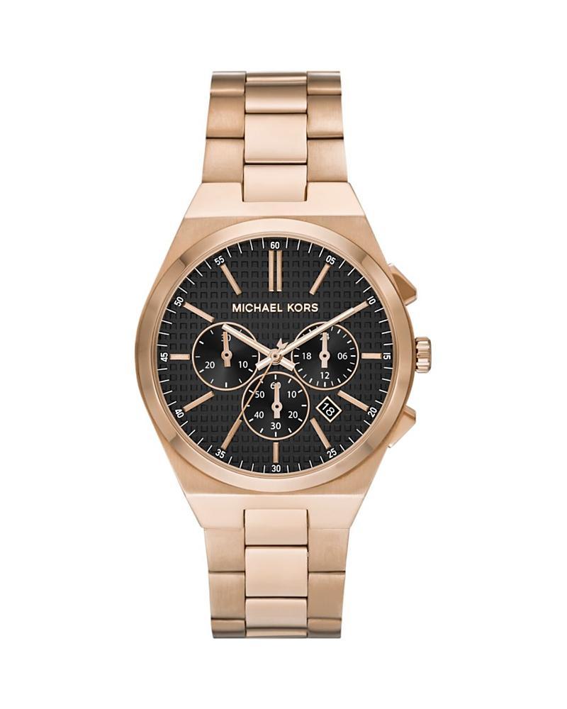 Michael Kors Mens Lennox Quartz Chronograph Gold-Tone Stainless Steel Watch 40mm Product Image