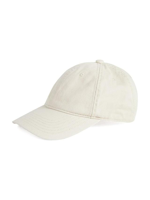 Womens Cotton & Leather Baseball Cap Product Image