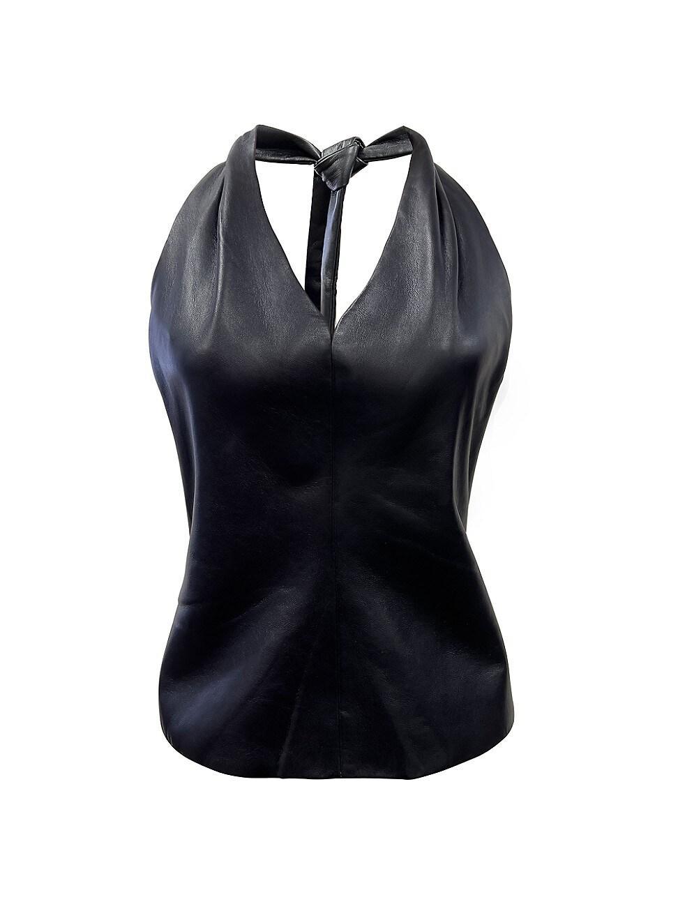 Womens Cassidy Recycled Leather Top Product Image